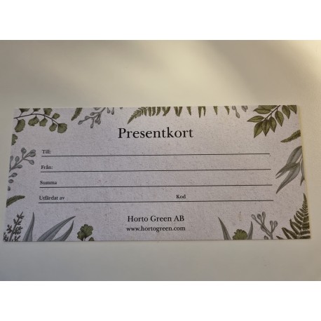 PRESENTKORT 800 kr