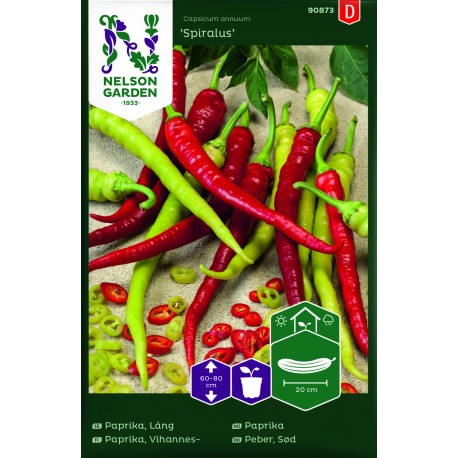Paprika lång 'Spiralus' frö 1-pack