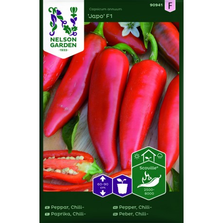 Chilipeppar Jalapeno 'Japo' F1 frö 1-pack