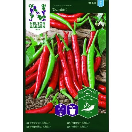 Chilipeppar 'Damián' frö 1-pack