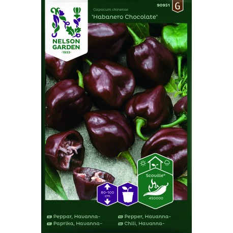 Havannapeppar 'Habanero Cocolate' frö 1-pack
